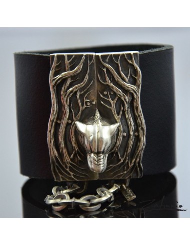 Bransoleta Wilki Wataha Srebro