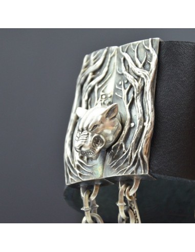 Bransoleta Wilki Wataha Srebro