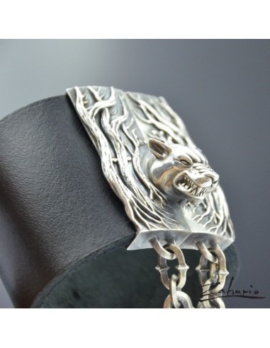 Bransoleta Wilki Wataha Srebro