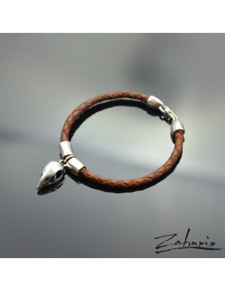 Bransoleta Czaszka Ptaka Srebro