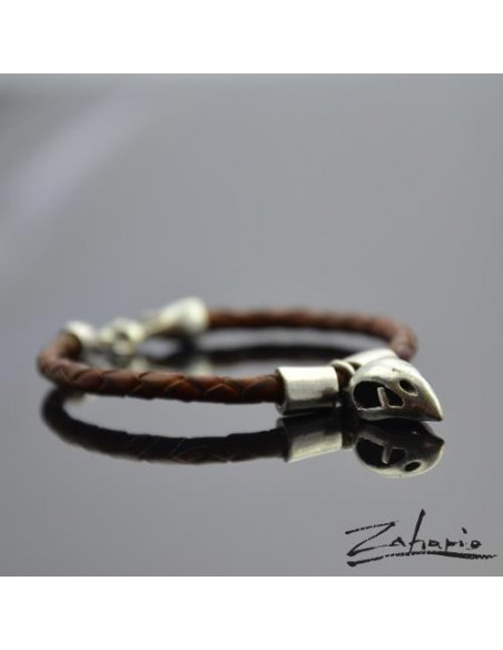 Bransoleta Czaszka Ptaka Srebro