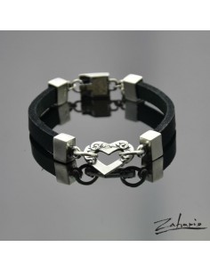 Bransoleta Serce Ozdobne Srebro 2