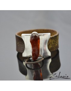 Bransoleta Bursztyn Srebro 2