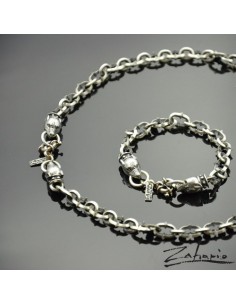 Komplet Wilki Srebro 2