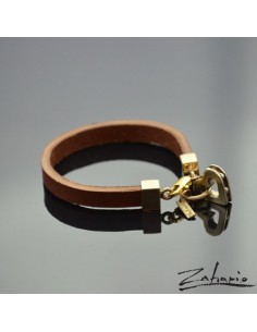 Bransoleta Serce Brąz