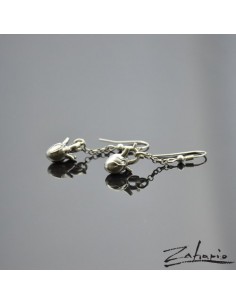 Earrings Anatimical Hearts Silver