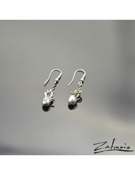 Earrings Anatimical Hearts Silver