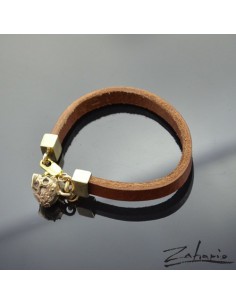 Bransoleta Czaszka Wieniec Dębowy Brąz