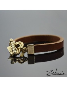 Bransoleta Serce Zdobione Brąz