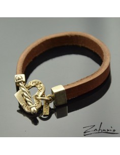 Bransoleta Serce Zdobione Brąz 2