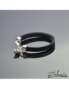 Bransoleta Czaszka Zdobiona Srebro 2