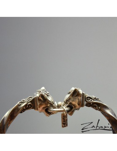 Bracelet Fighting Wolves Silver