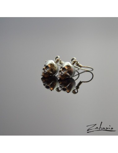 Earrings Horned Skulls Silver