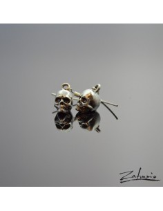 Earrings Skulls Silver 2