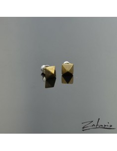 Earrings Brads Piramid Bronze