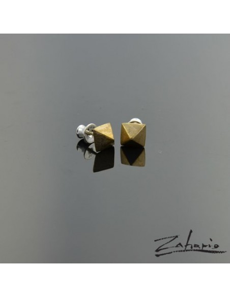 Kolczyki Ćwieki Piramidki Brąz