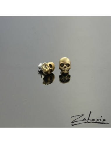 Earrings Skulls Small Bronze