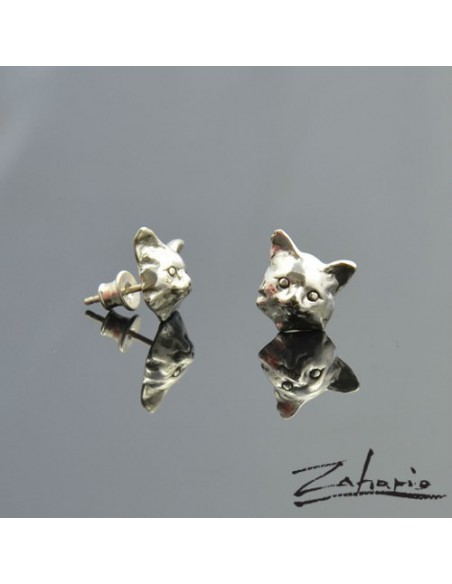Earrings Kitten Silver