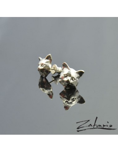 Earrings Kitten Silver