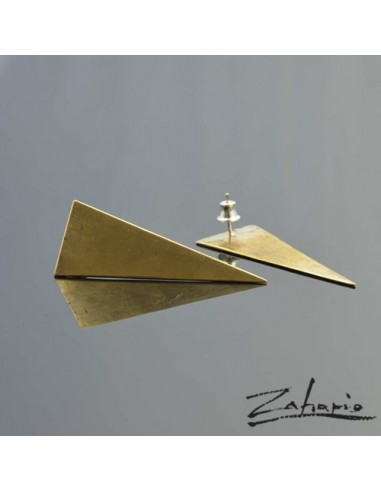 Kolczyki Trójkąty Brąz