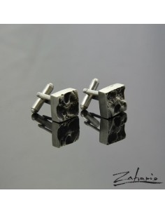 Cufflinks Fossil Rock Silver 2