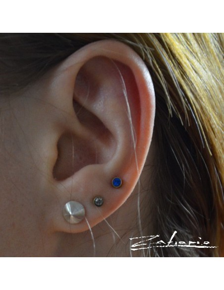 Earrings Brads Round Silver