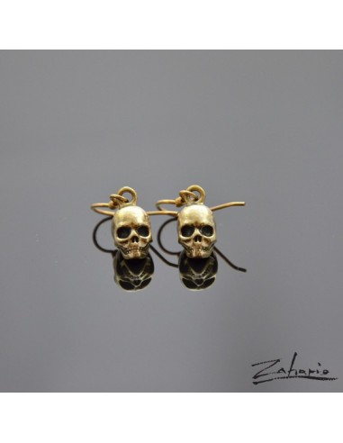 Earrings Skulls Bronze