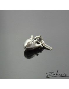 Pendant Anatomical Heart Large Silver