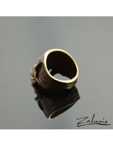 Sygnet Czaszka Brąz