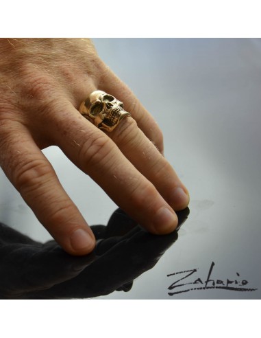 Sygnet Czaszka Brąz