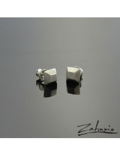 Earrings Brads Square Silver