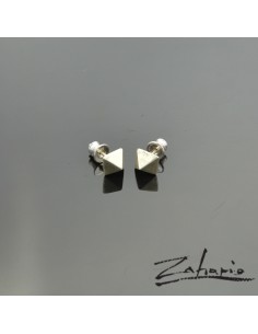 Earrings Brads Piramid Silver