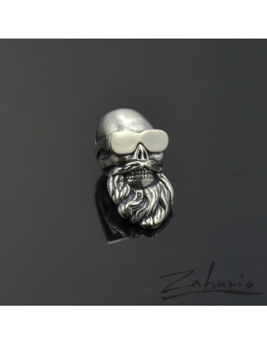 Pendant Skull with Beard Silver