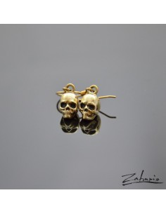Earrings Skulls Bronze 2