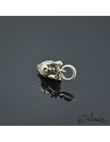 Pendant Biomechanical Heart Silver
