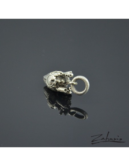 Pendant Biomechanical Heart Silver