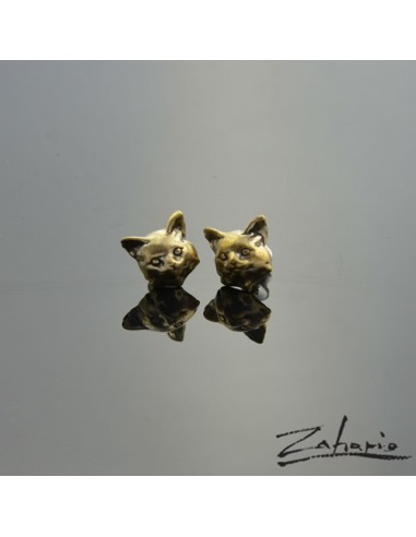 Earrings Kitten Bronze