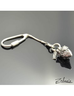 Breloczek Biomechaniczne Serce Srebro