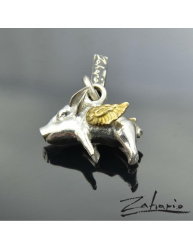 Pendant Winged Pig Silver