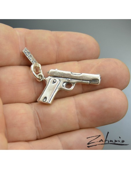 Wisior Pistolet Srebro