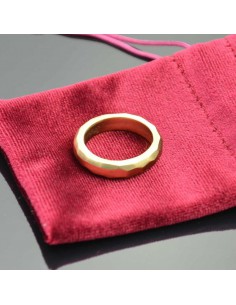 Pierścień Geometryczny Brąz