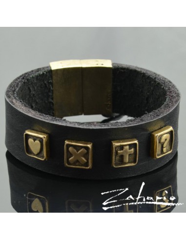 Bracelet Four Symbols Bronze