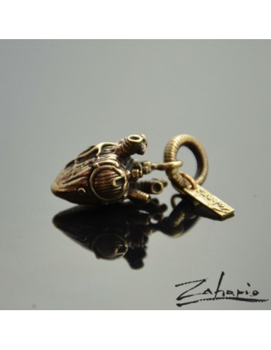 Pendant Biomechanical Heart Bronze