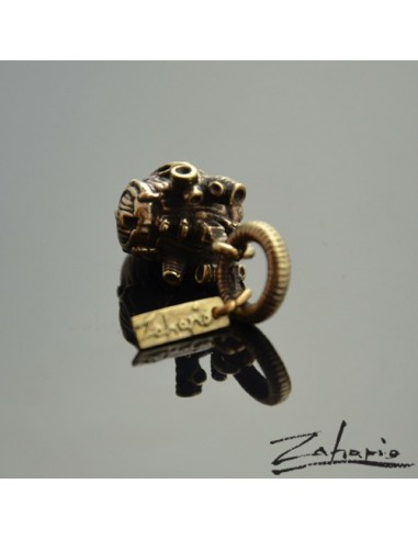 Pendant Biomechanical Heart Bronze