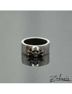 Obrączka Duża Czaszka Srebro