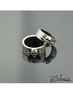 Obrączki Czaszka Srebro Komplet