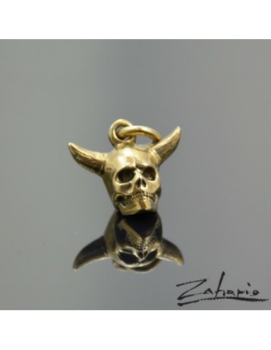 Pendant Skull With Horns Bronze