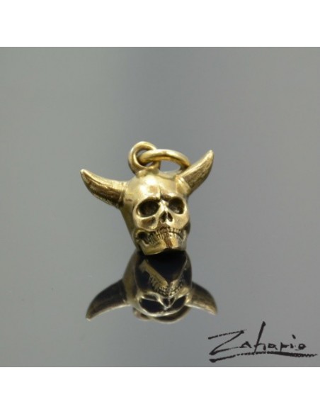 Pendant Skull With Horns Bronze