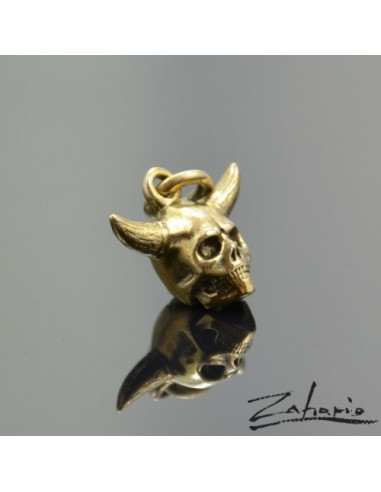 Pendant Skull With Horns Bronze