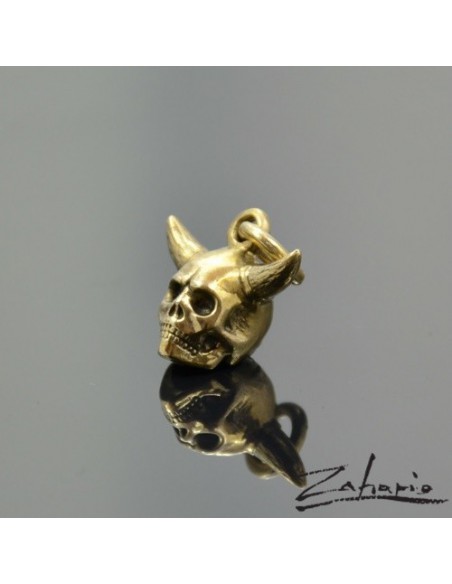 Pendant Skull With Horns Bronze